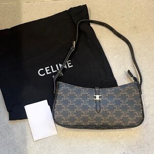 Celine look a like Tina shoulder bag triomphe Brown and Black Shoulder Bag